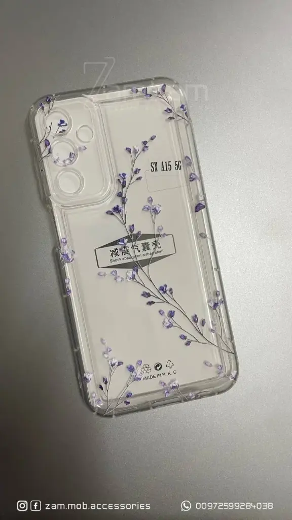 كفر شفاف ورود بنفسجي 