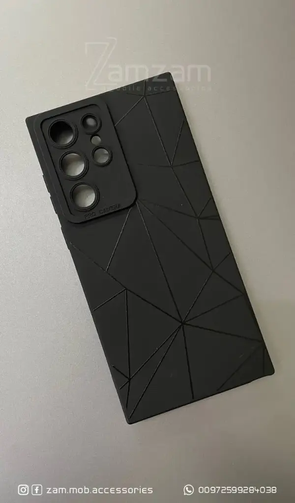 كفر اسود شكل  (Samsung S22 Ultra)