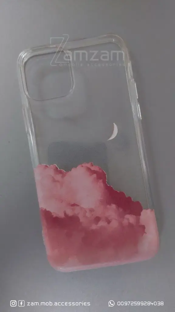 كفر شفاف احمر (iPhone 11 pro)