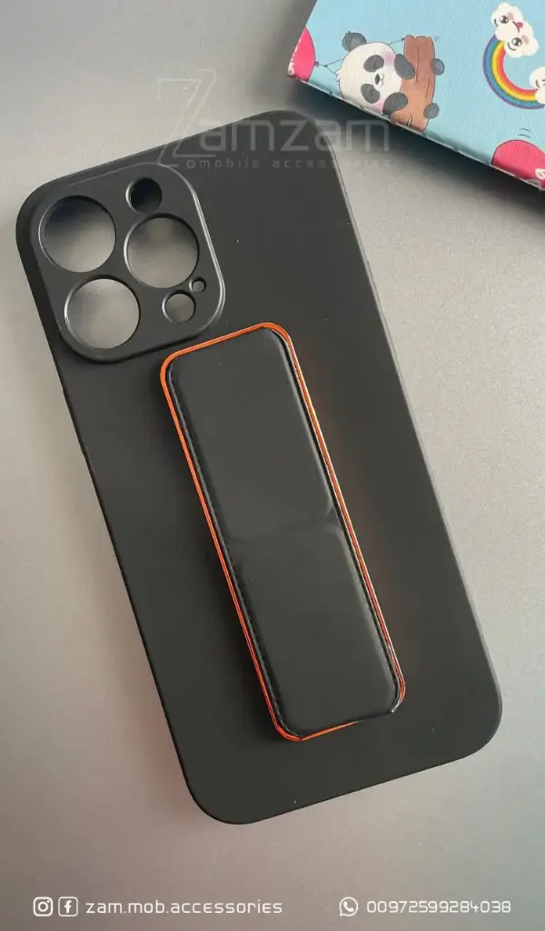 كفر اسود مع ستاند (iPhone 12)