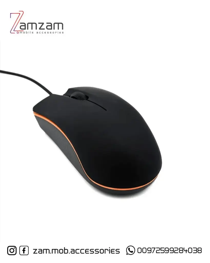 ماوس (فأرة) سلكي باللون الاسود 